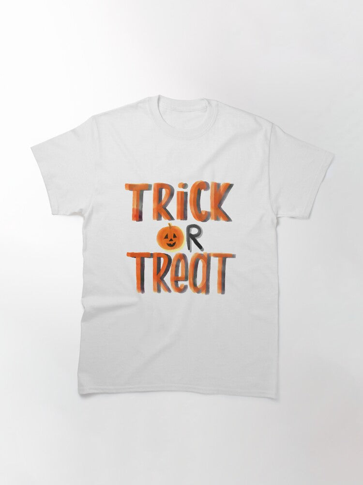 Halloween Trick Or Treat Classic T Shirt Minimal Style