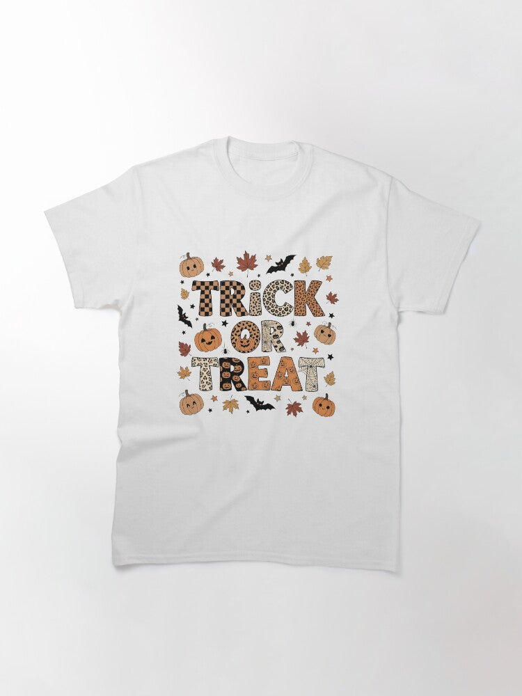 Trick Or Treat Halloween Png Decorative Spooky Lettering Design Classic T Shirt Gift Ready