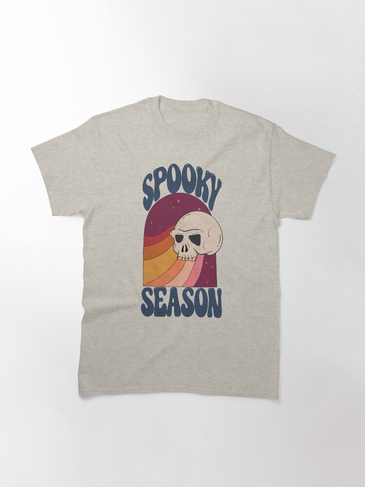 Skull Spooky Season Aesthetic Halloween Creepy Cute Design Classic T Shirt