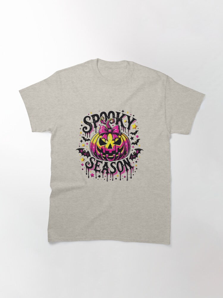 Spooky Season Glittery Pumpkin Halloween Classic T Shirt