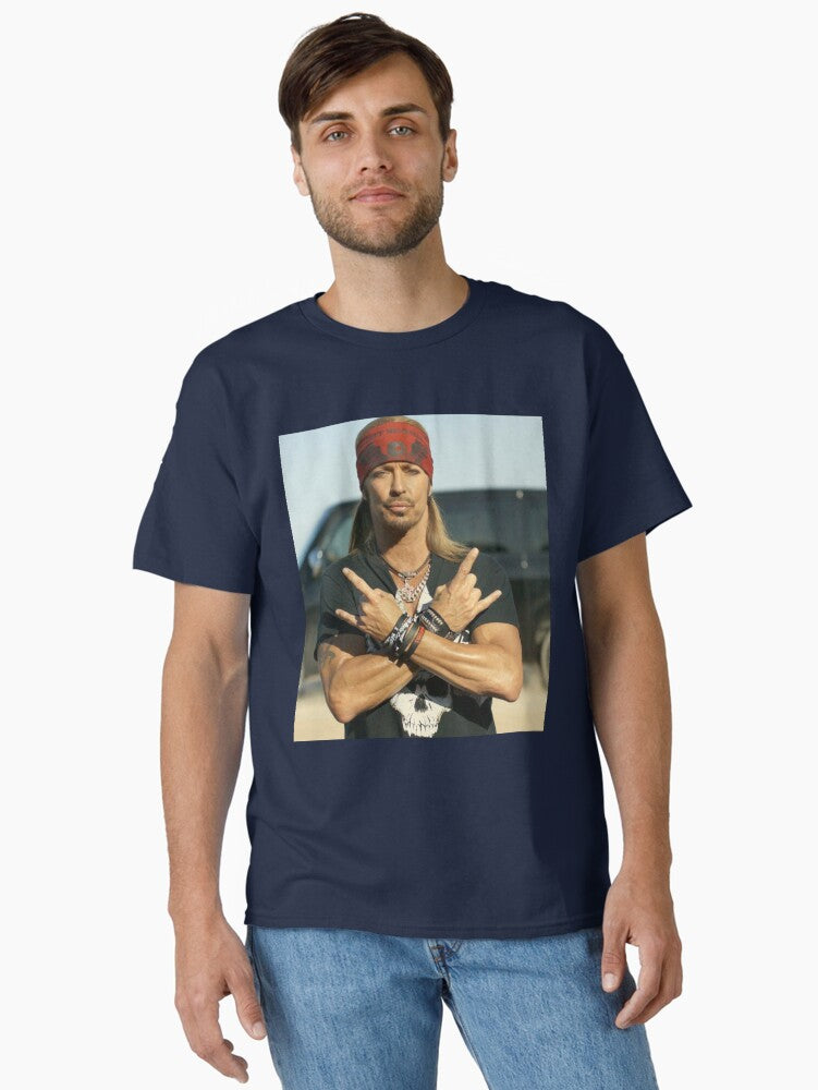 Bret Michaels With Black Vans Classic T Shirt T Shirt Clean Design