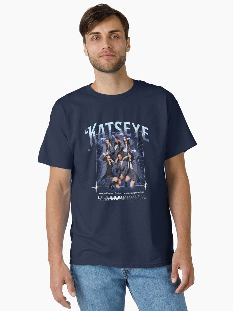 Katseye School Uniform Bootleg Fanmade Design Classic T-Shirt