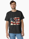 Wavaing American Flag With Shadow of a Eagle Classic Shirt T Shirt Gift Ready