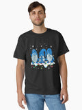 Matching Family Pajamas Hanging Christmas With Blue Gnomies Xmas Gift T Shirt Classic T-Shirt | Premium Unisex T-Shirt, Trending Graphic Tee