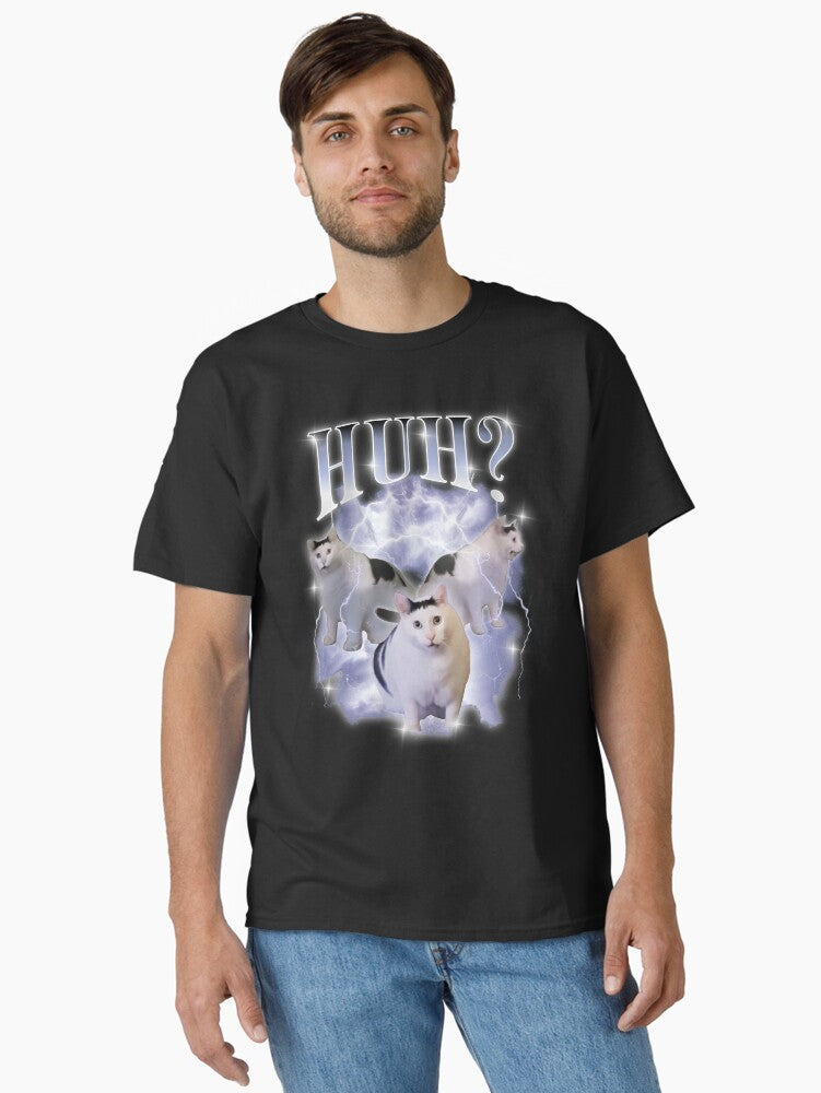 Huh Cat Chonky Ben Meme Bootleg Rap 90s Vintage Graphic Classic T-Shirt | Premium Unisex T-Shirt, Trending Graphic Tee