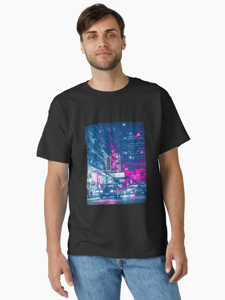 Aesthetic Cyber Vaporwave Style Japan Tokyo Osaka Classic T-Shirt | Premium Unisex T-Shirt, Trending Graphic Tee
