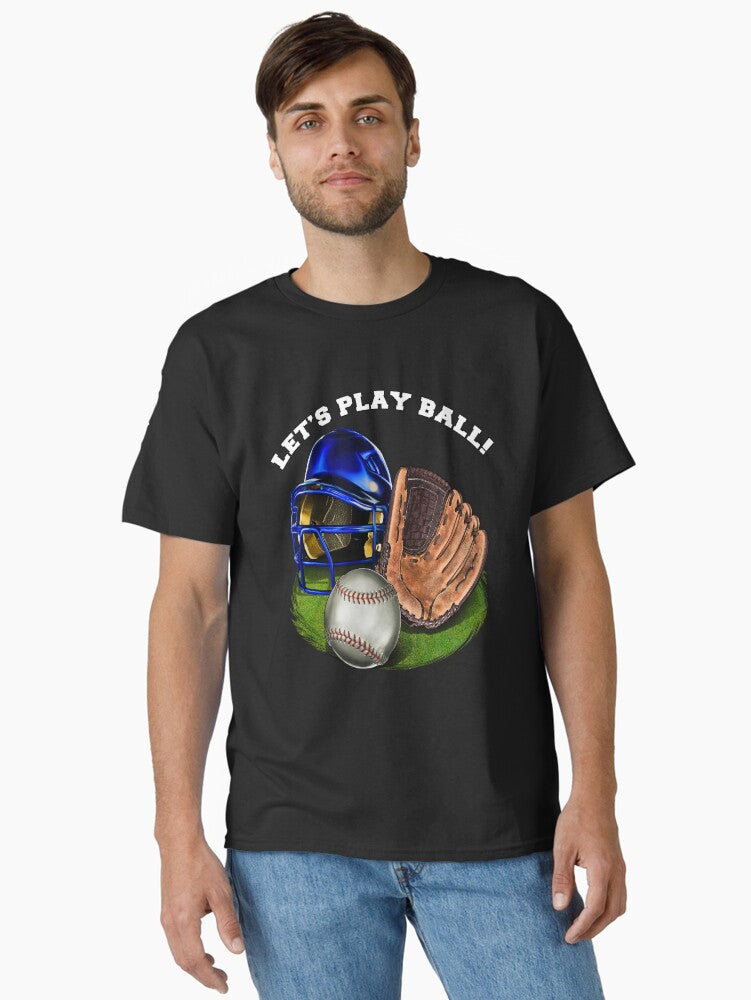 Baseball Player Sport Design Let s Play Ball Classic T Shirt T Shirt Comfort Fit Fan Favorite
