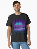Sunset Futuresynth Classic T-Shirt | Premium Unisex T-Shirt, Trending Graphic Tee
