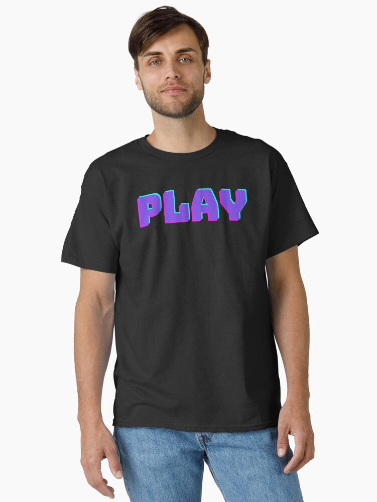 Play Men Summer Winter Women Loose T-shirt Cartoon Love Embroidery Round Neck Short Sleeve Solid Color Casual Cotton T-shirt Classic T-shirt | Trendy Graphic Tee | Casual Unisex T-shirt