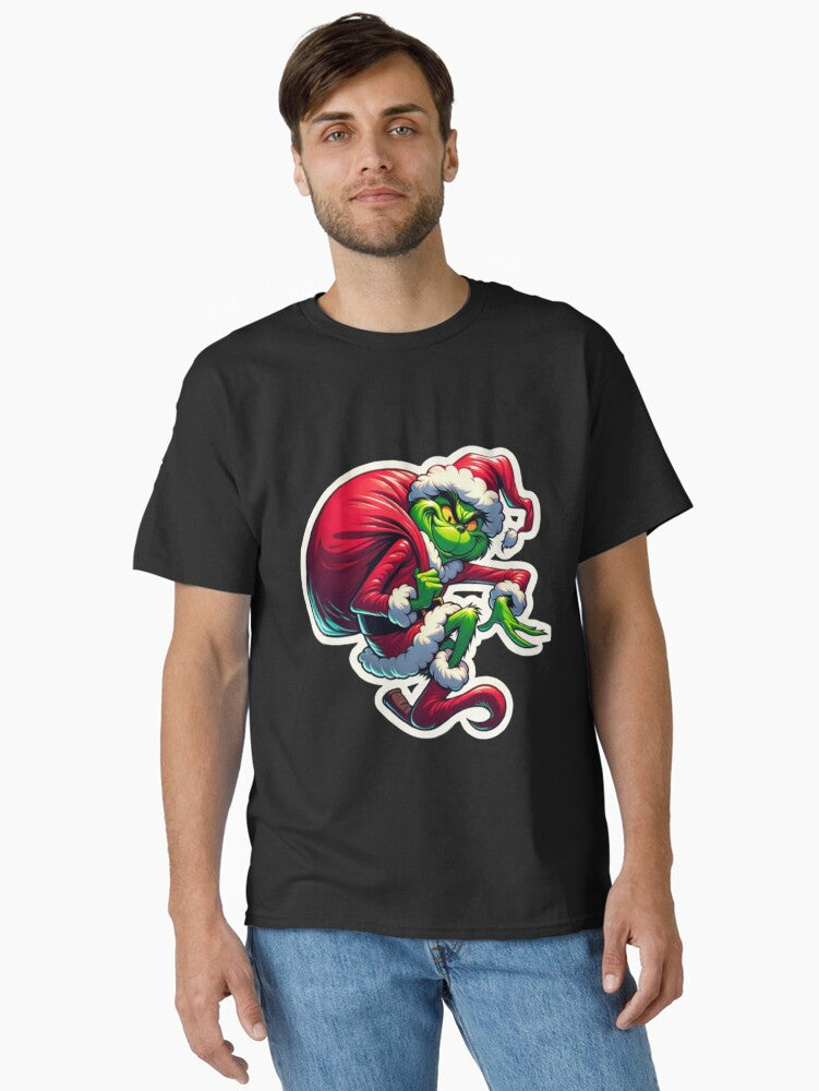 Grinch Sneaky Christmas Art Sticker Classic T Shirt T Shirt Holiday Trending Christmas Season Pick