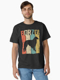 Borzoi Dog Vintage Retro Style
