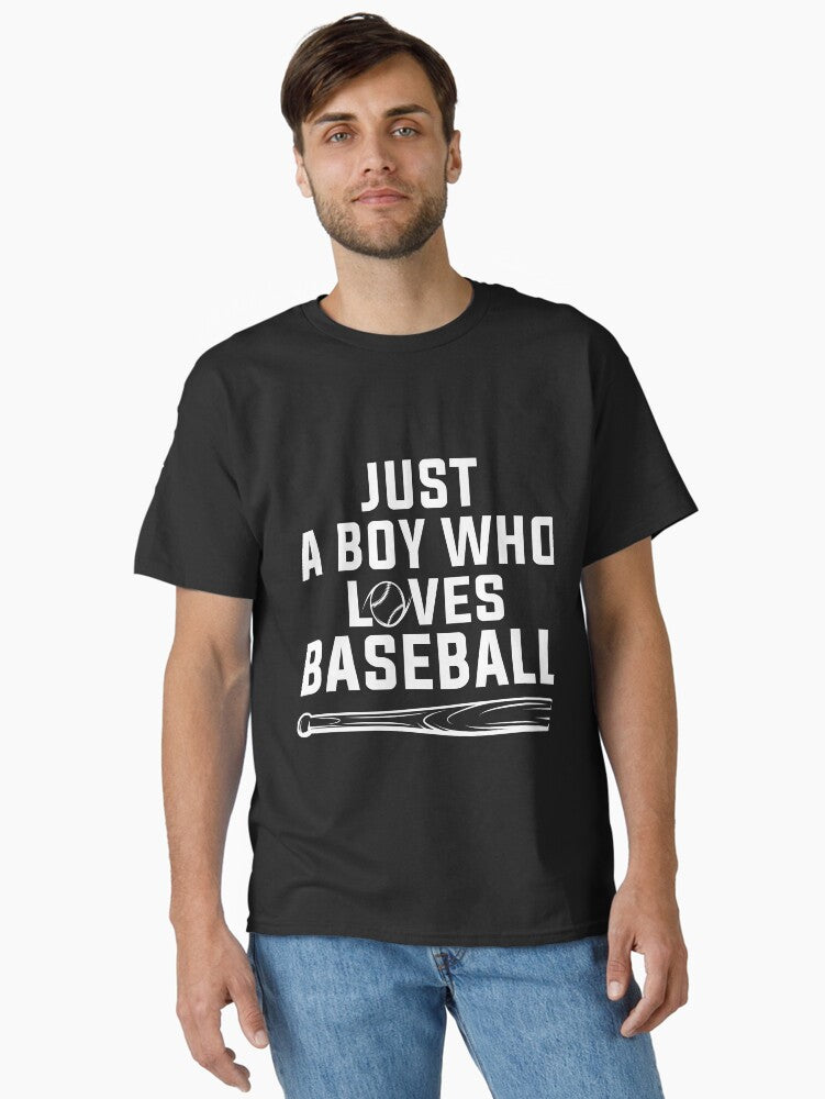 Just A Boy Who Loves Baseball Classic T Shirt T Shirt Viral TikTok Daily Wear