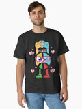Wise Owl Peace Green Red Blue Yellow Classic Shirt T Shirt Minimal Style