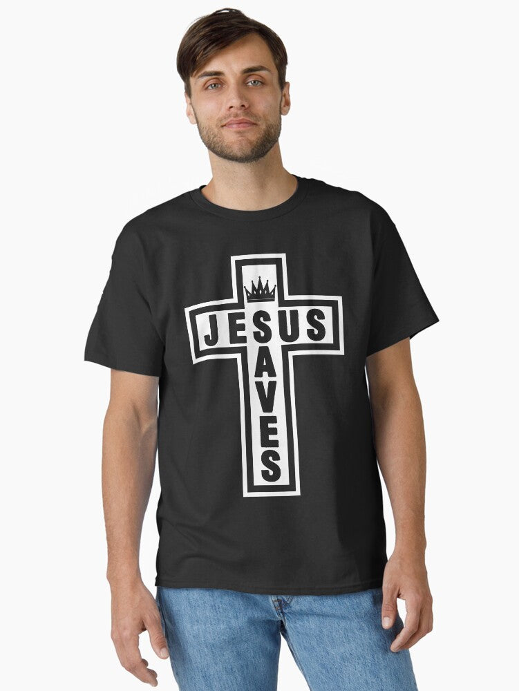 Jesus saves Classic Shirt T Shirt Minimal Style
