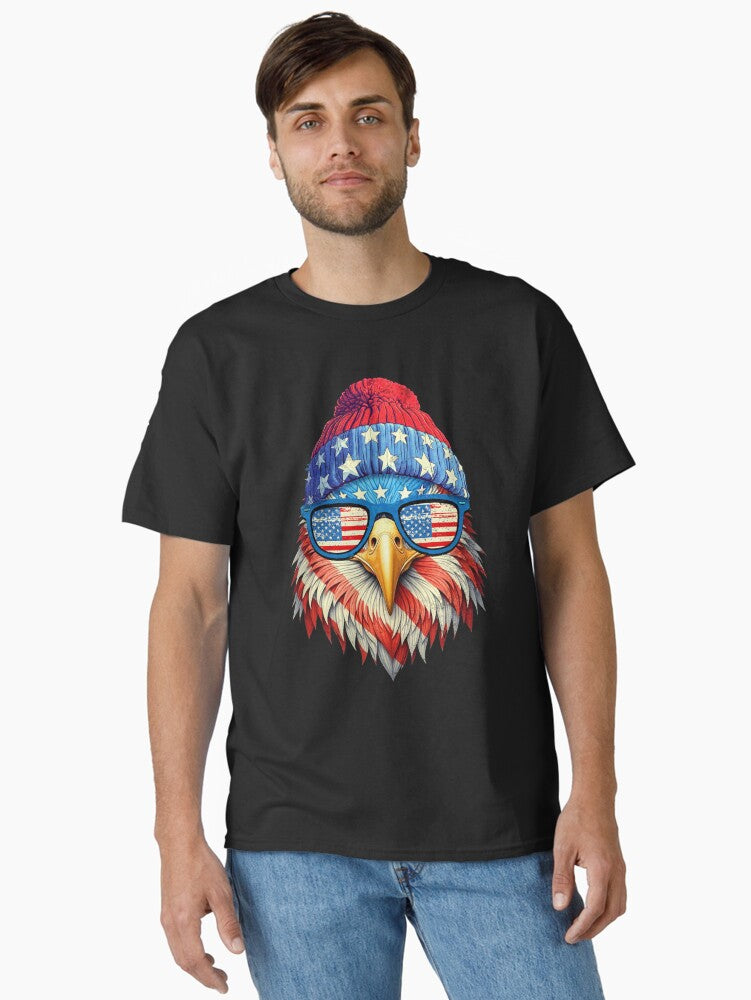 American Flag Patriotic Eagle Shirt Men Boys 4th of July Classic Shirt T Shirt Everyday Wear