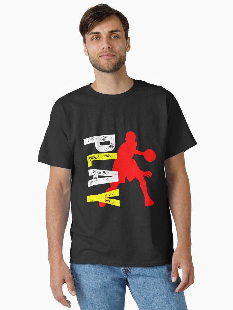 Flipped Play Vertical Hoops Edition Dark Bg Classic T-shirt | Trendy Graphic Tee | Casual Unisex T-shirt
