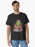 Grinch Christmas Gift Box Art Festive Holiday Illustration Classic T Shirt T Shirt Holiday Trending Christmas Season Pic