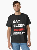Eat Sleep Arsenal Repeat Classic Shirt T Shirt Premium Quality