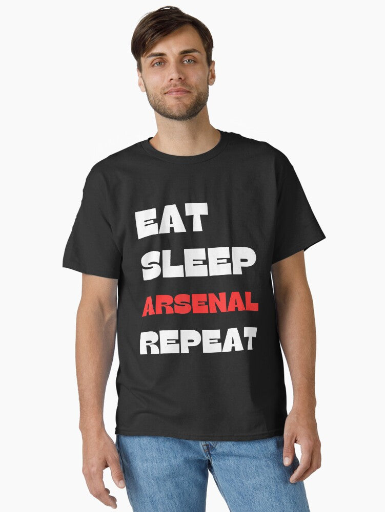 Eat Sleep Arsenal Repeat Classic Shirt T Shirt Premium Quality