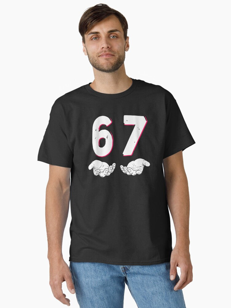 6 7 funny Six Seven Meme Trendy Classic T-Shirt | Premium Unisex T-Shirt, Trending Graphic Tee