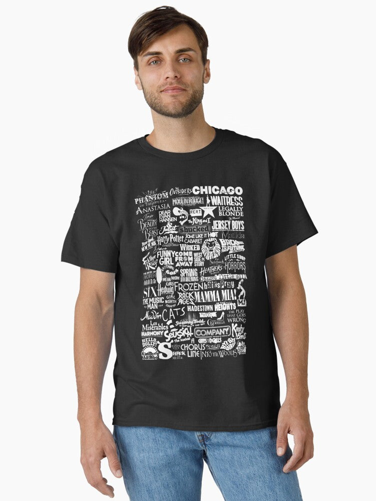 Broadway Musical Logos Classic T Shirt T Shirt Trending US Daily Wear