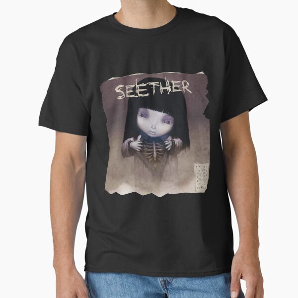Seether Fashion Shirts Black Summer Custom Short Sleeve Tee Top Classic T-Shirt for Sale by CrollechJanokn