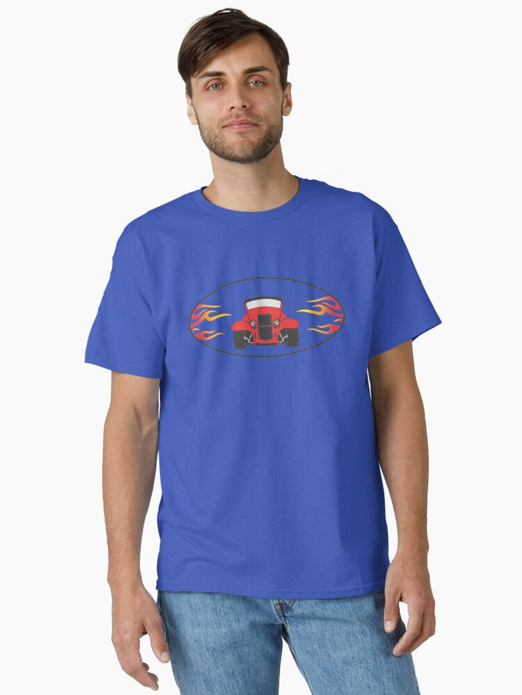 Hot Rod With Flames Classic T Shirt T Shirt Streetwear Style Hot Right Now