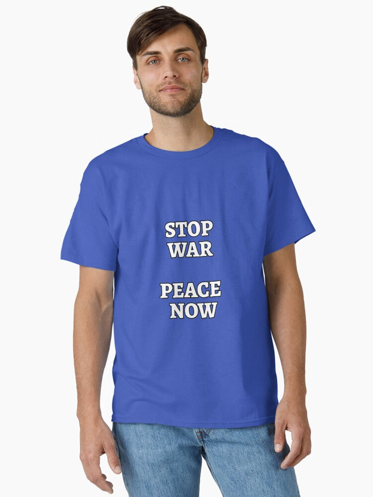 STOP WAR PEACE NOW Classic Shirt T Shirt Minimal Style