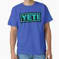 Yeti cool outdoors box logo blue Classic T-Shirt for Sale by Kludoman