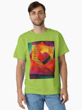 A Red Heart on a Colorful Envelope Surrounded by Vibrant Blocks Celebrating Love and Warmth Classic Shirt T Shirt US Mar