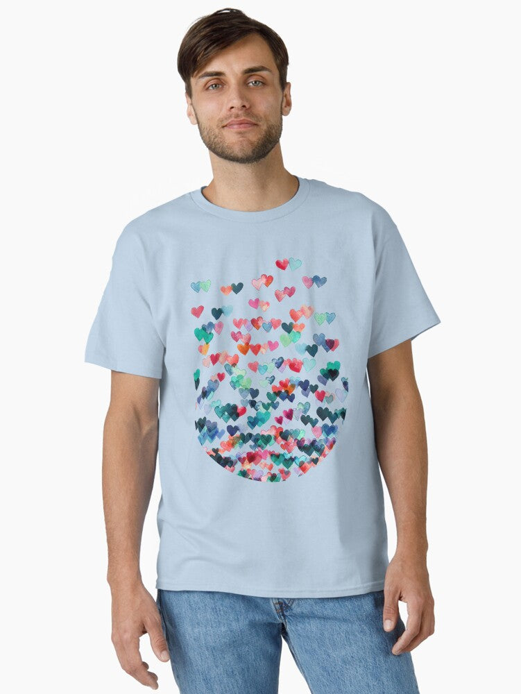 Heart Connections Watercolor Painting Classic Shirt T Shirt Minimal Style