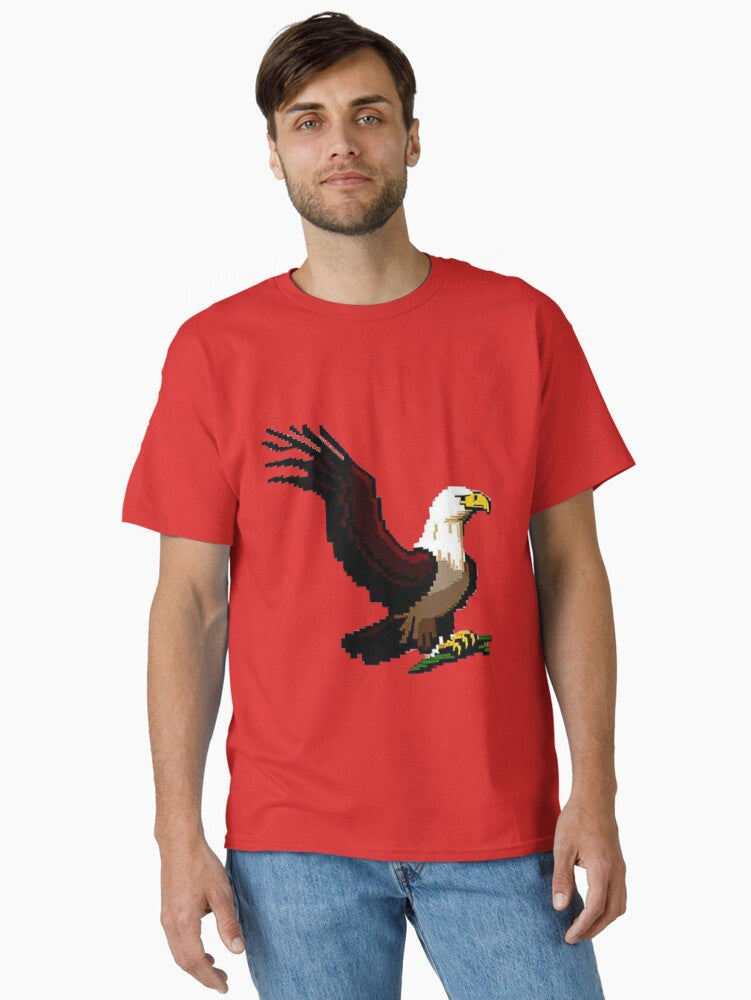 Pixel Bald Eagle Classic Shirt T Shirt Clean Design