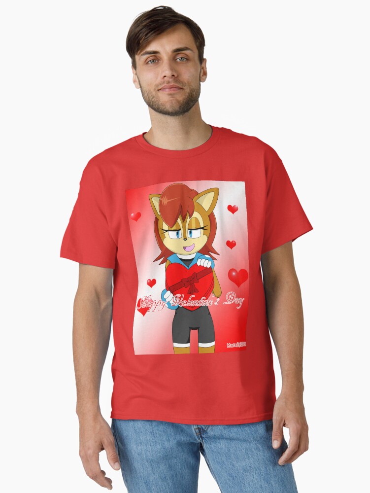 Sally Acorn Happy Valentine Day Classic Shirt T Shirt Clean Design