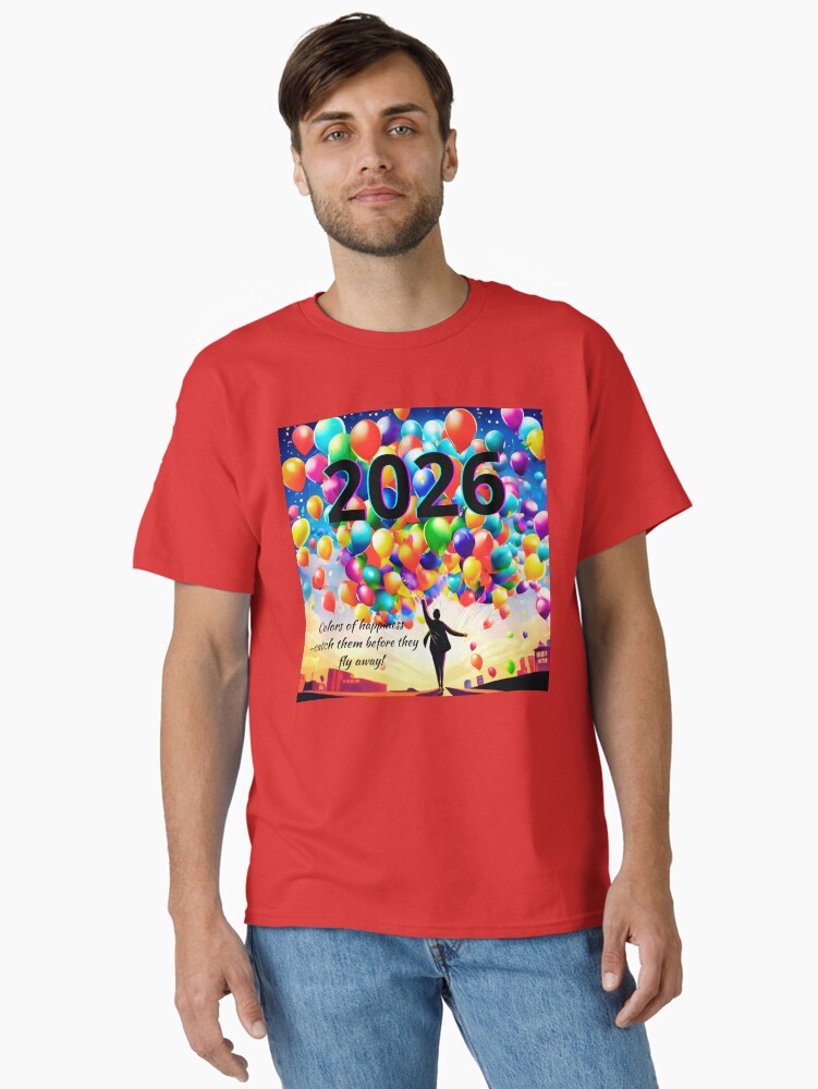 Balloon Return for the New Year Classic T Shirt T Shirt Premium Print Daily Wear