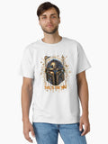 Futurism Style Helmet - Orange Text Classic T-Shirt | Premium Unisex T-Shirt, Trending Graphic Tee