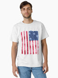 Distressed Style Patriotic American Flag 4th of July Shirt Classic Shirt T Shirt Gift Ready