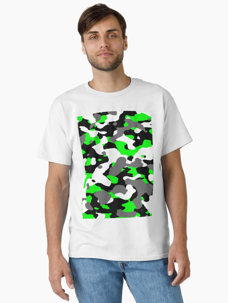 Green Camo pattern Camouflage Classic T Shirt T Shirt Viral US Style Hot Search US