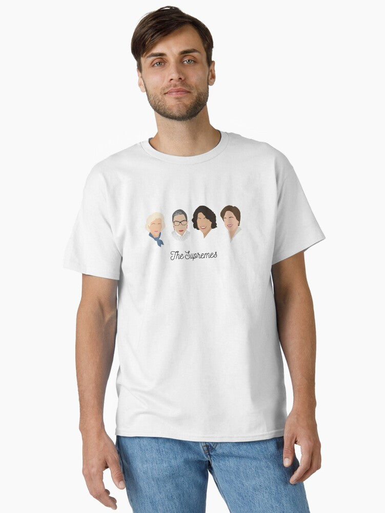 The Supremes black textwhite background Classic T-Shirt T-Shirt | Aesthetic Graphic | Top Pick For Fans