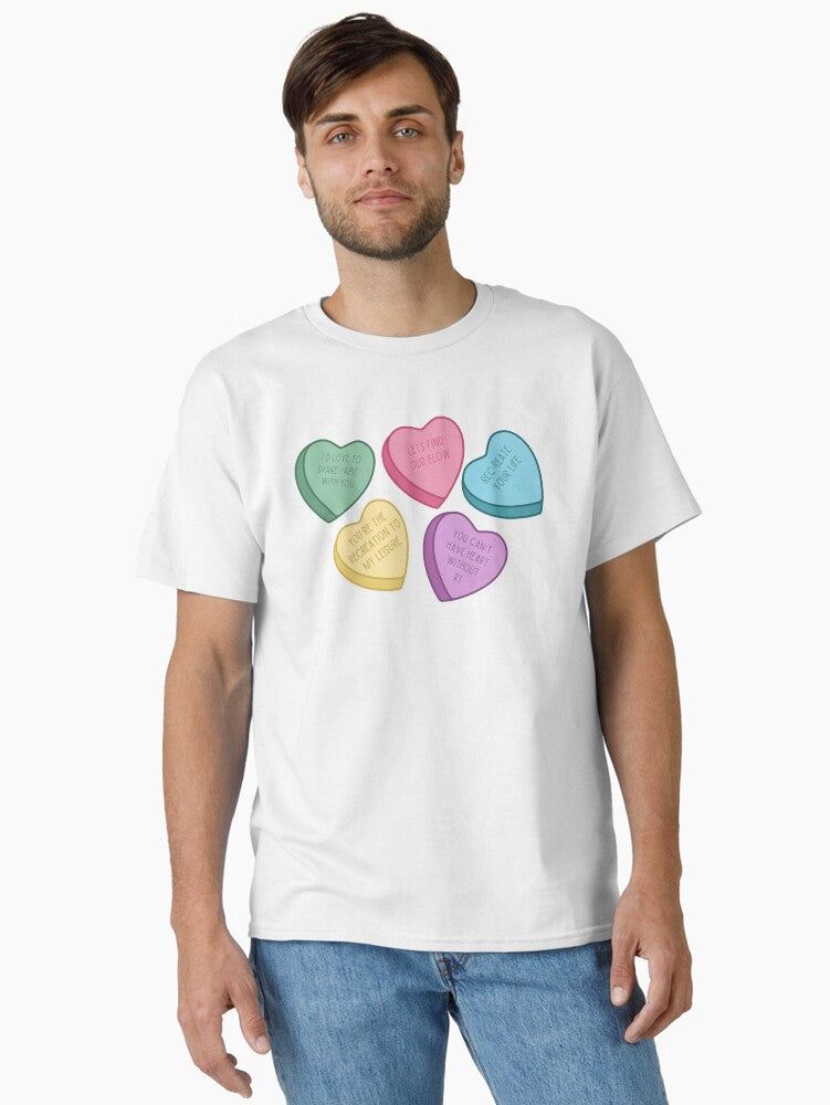 Rec Therapy Candy Hearts Classic Shirt T Shirt Clean Design
