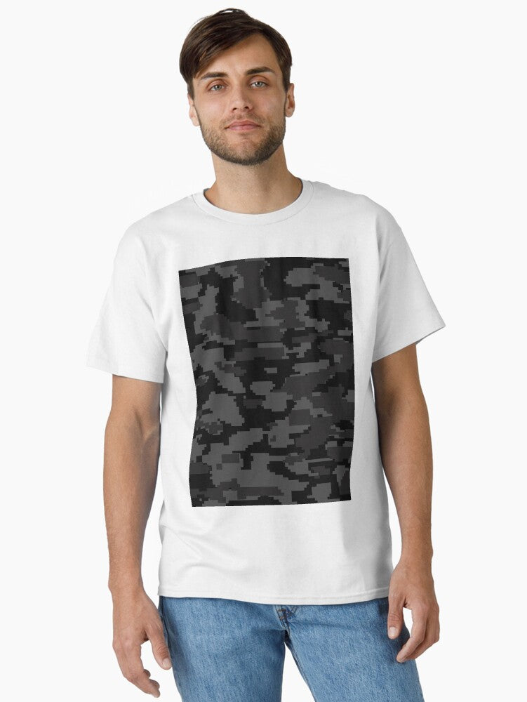 Black Camo pattern digital Camouflage Classic T Shirt T Shirt Best Seller Look Fan Favorite