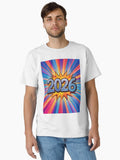 2026 Pop Explosion Vibrant Retro Comic Burst Classic T Shirt T Shirt Premium Print New Year Trend