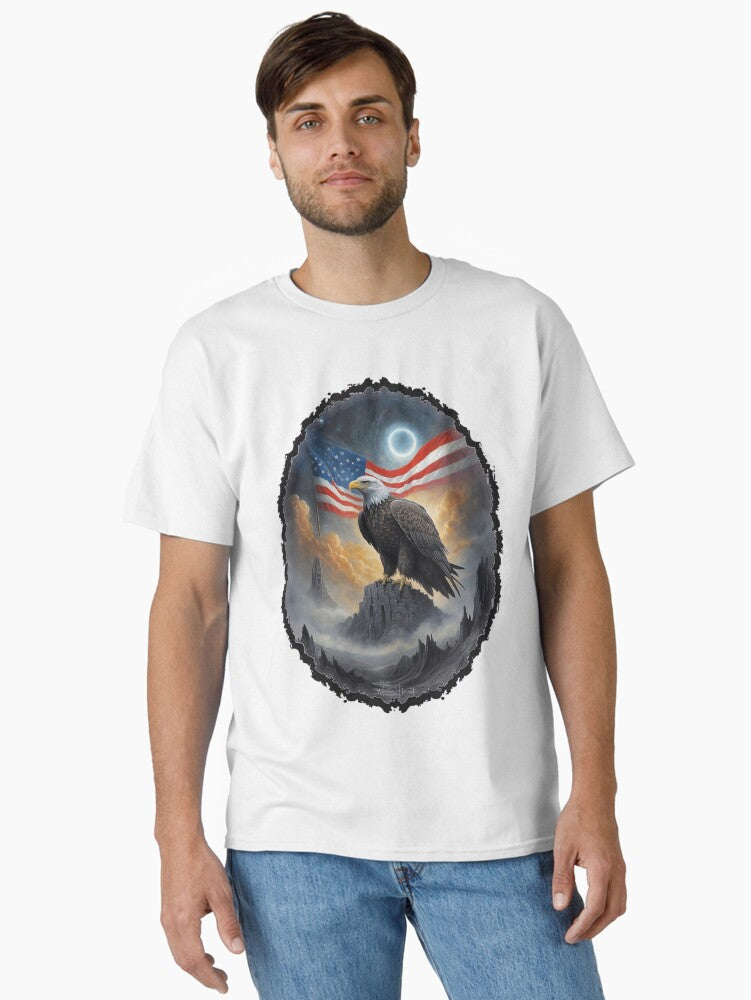 Eagle Vigil in Cosmic Splendor Classic Shirt T Shirt US Trend