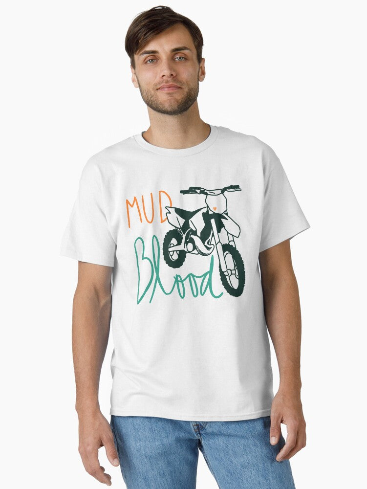 Mud blood dirt bike peach teal Classic T Shirt T Shirt Trending US Best Seller Look