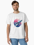 Futuristic City Spaceship 80s Synthwave Retro Futurism Art Classic T-Shirt | Premium Unisex T-Shirt, Trending Graphic Tee