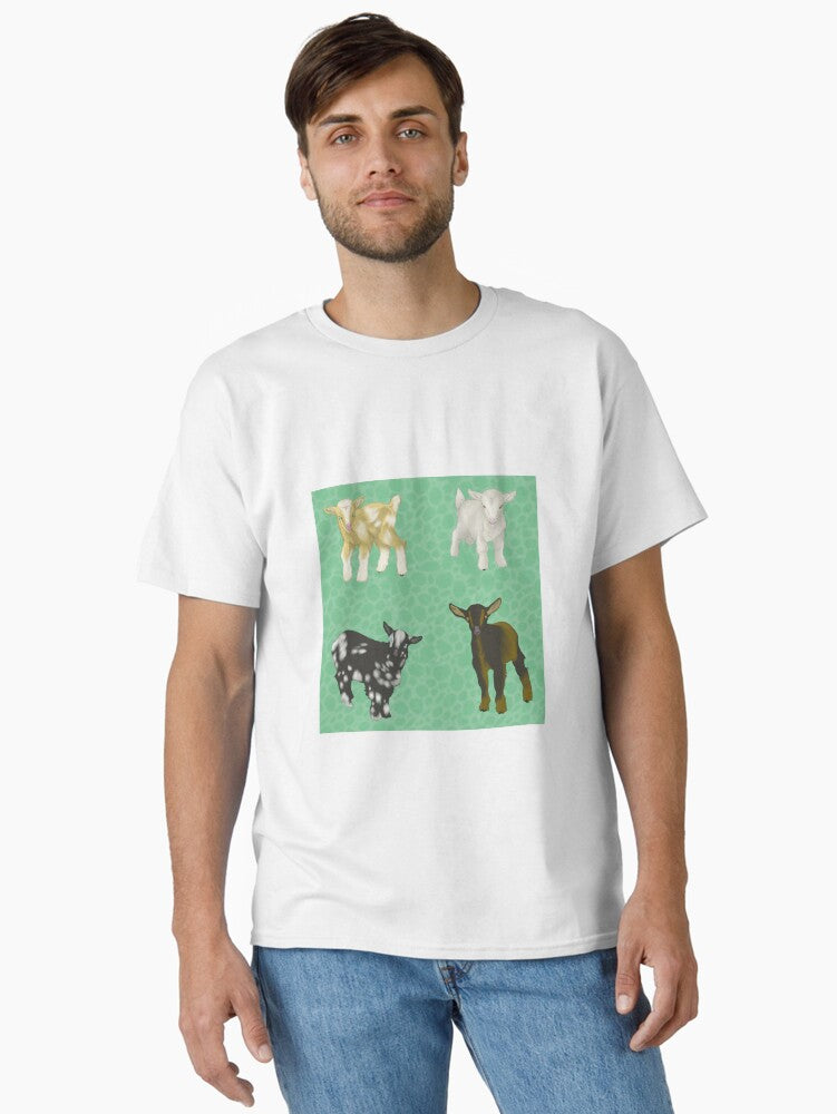 Baby Goats Pattern Green