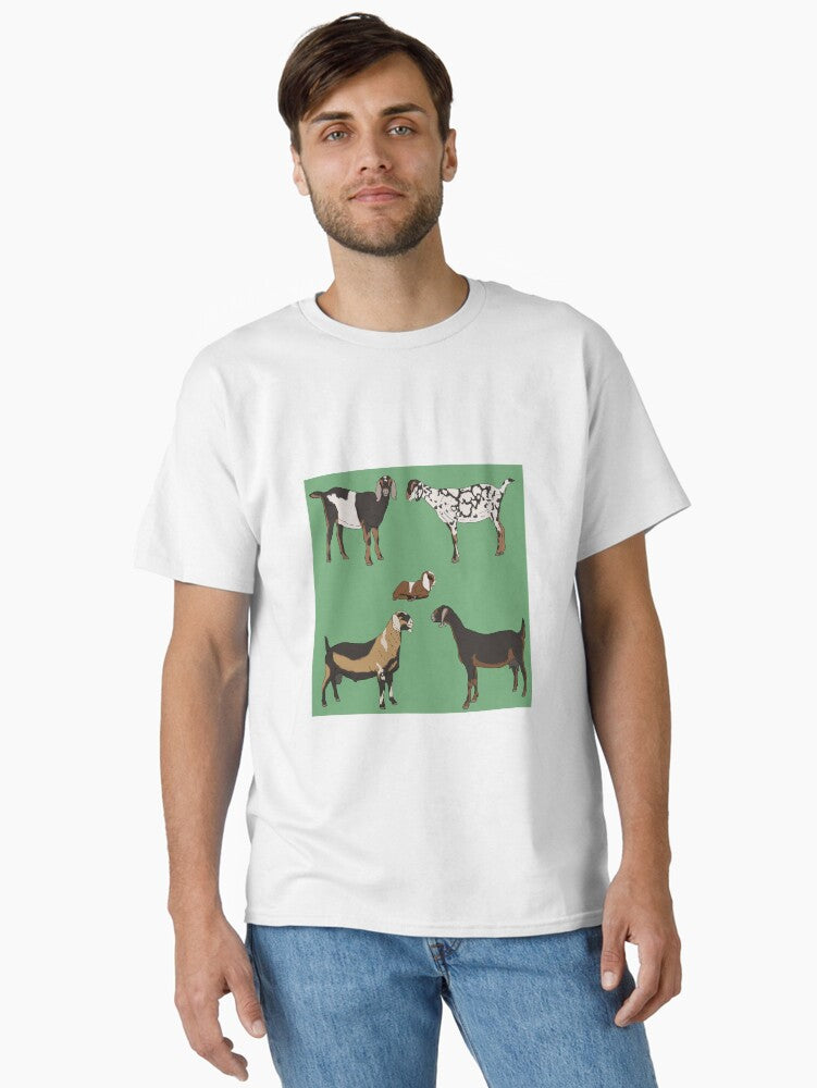 Nubian Goats Pattern Sage