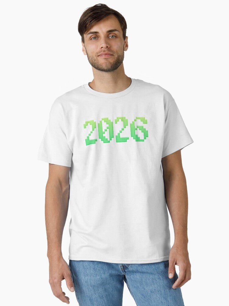2026 in Green 8 bit Pixel Quest Classic T Shirt T Shirt Premium Print Best Seller Look