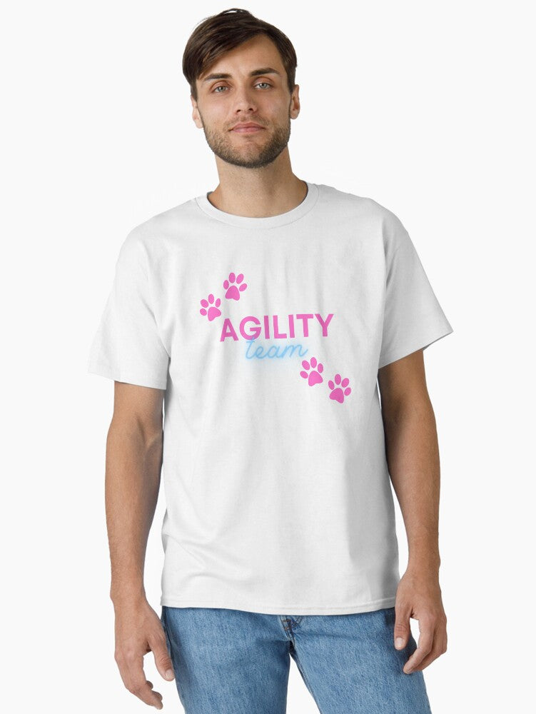 Agility Team In Pink And Blue With Paws