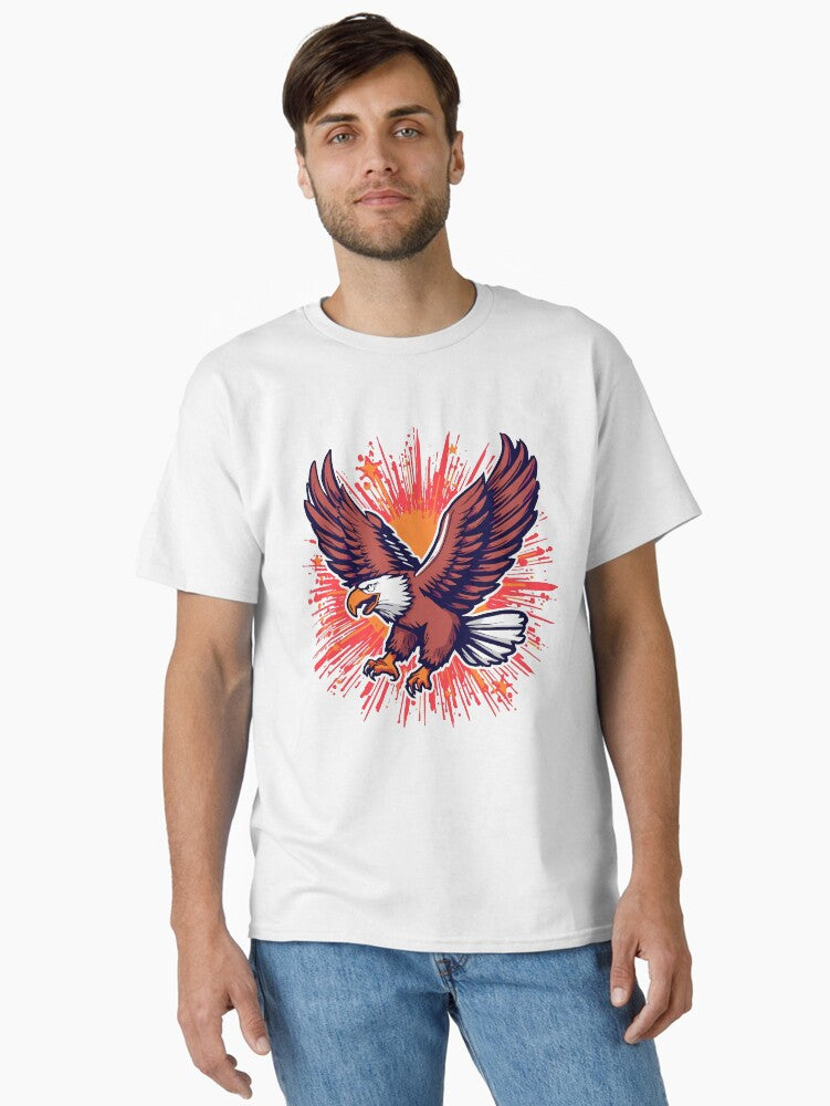 Flying Eagle Explosion Graphic Shirt Classic Shirt T Shirt Clean Design