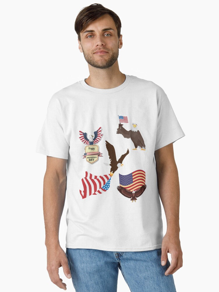 bald eagle sticker pack American flag eagle independence day sticker pack republic day sticker pack Classic Shir T Shirt